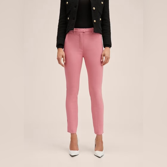 Mango Crop Skinny Pants - Pink - Picture 1 of 3